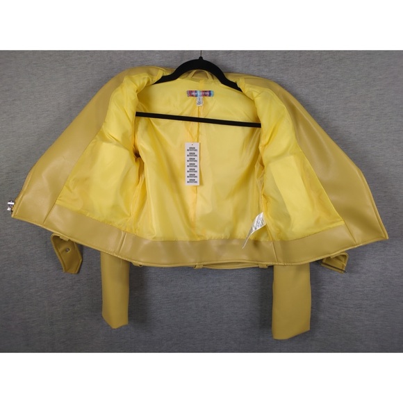 2x 👯♀️Host Pick⚡️Urban Outfitters Celeste Faux Leather Moto Jacket - Picture 10 of 16